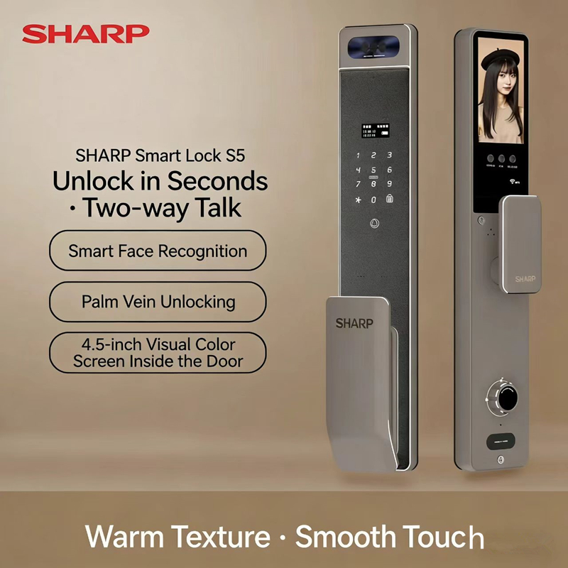 Home Security Locks For Doors - Fechadura Inteligente Automática Sharp S5-FV com