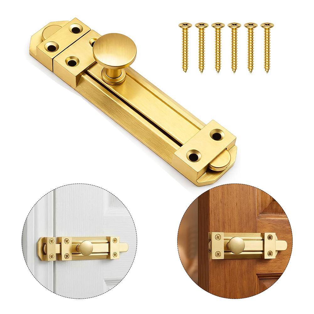 Home Security Locks For Doors - Fechadura de porta deslizante de latão