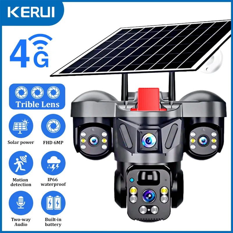 Camera Solar Wireless - Kerui v380 pro ao ar livre