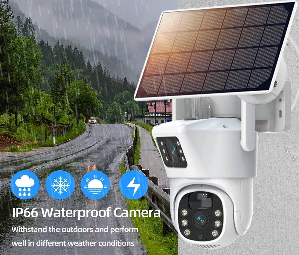 Sistema de câmera solar CCTV c - Camera Solar Wireless avaliação e preço