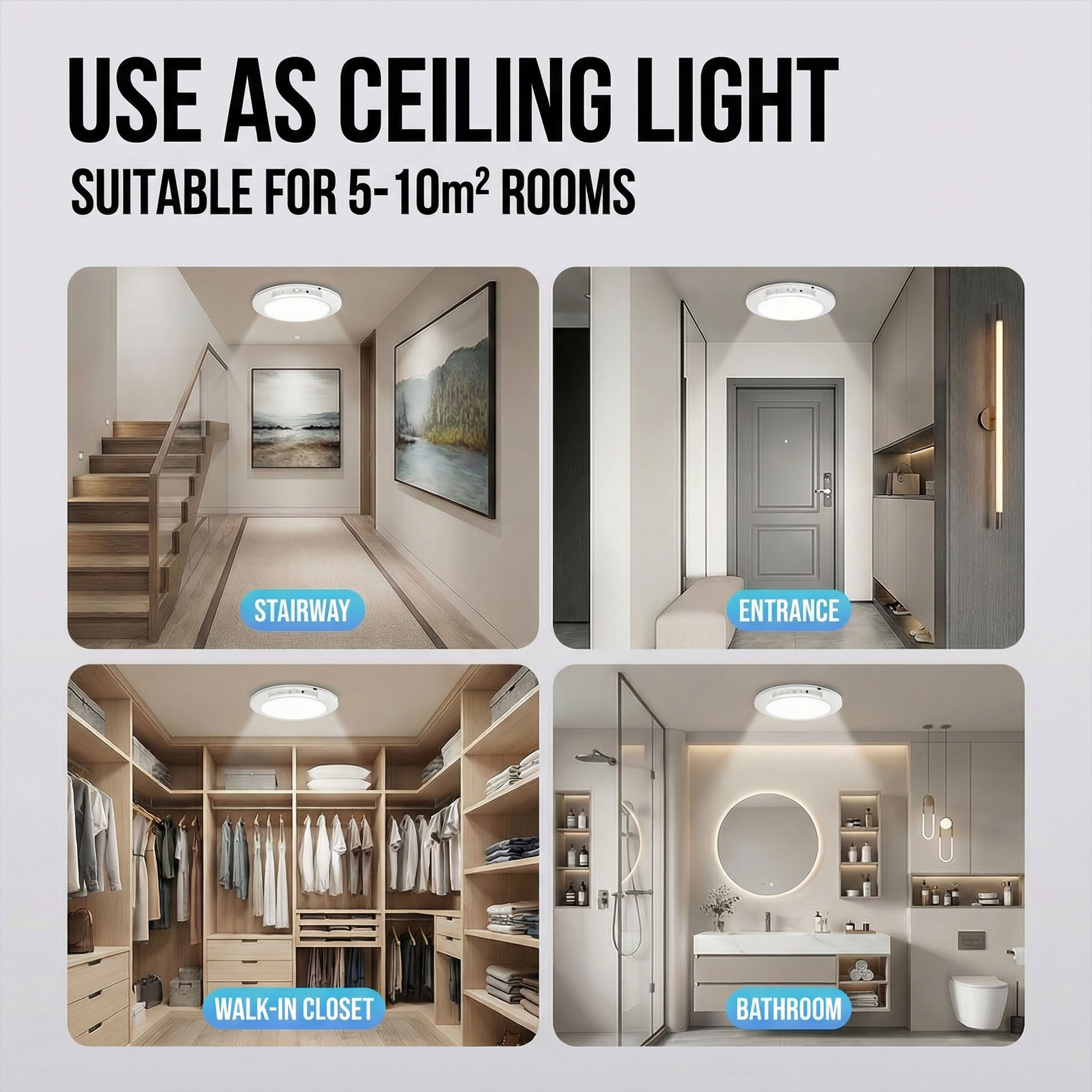 Luz de Teto LED Recarregável c - Home Security Beams avaliação e preço