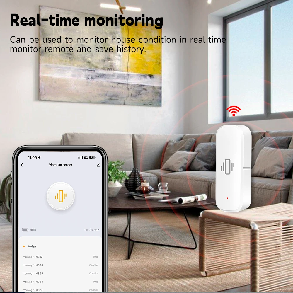 Sensor de Vibração Inteligente - Home Security Alarm avaliação e preço