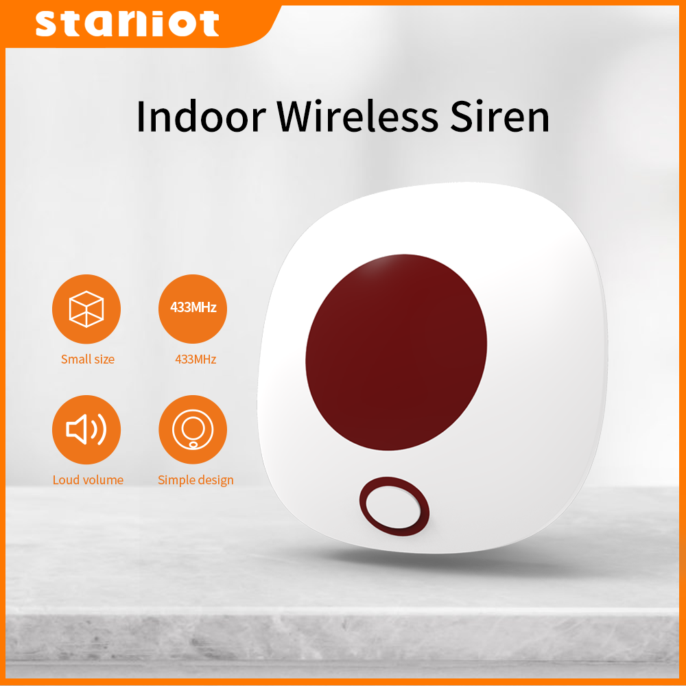 Staniot indoor sirene sem fio  - Home Security Deals avaliação e preço