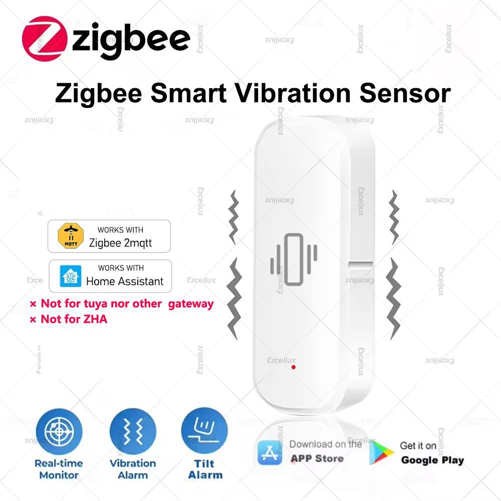 Zigbee sensor de vibração inte - Home Security Alarm avaliação e preço