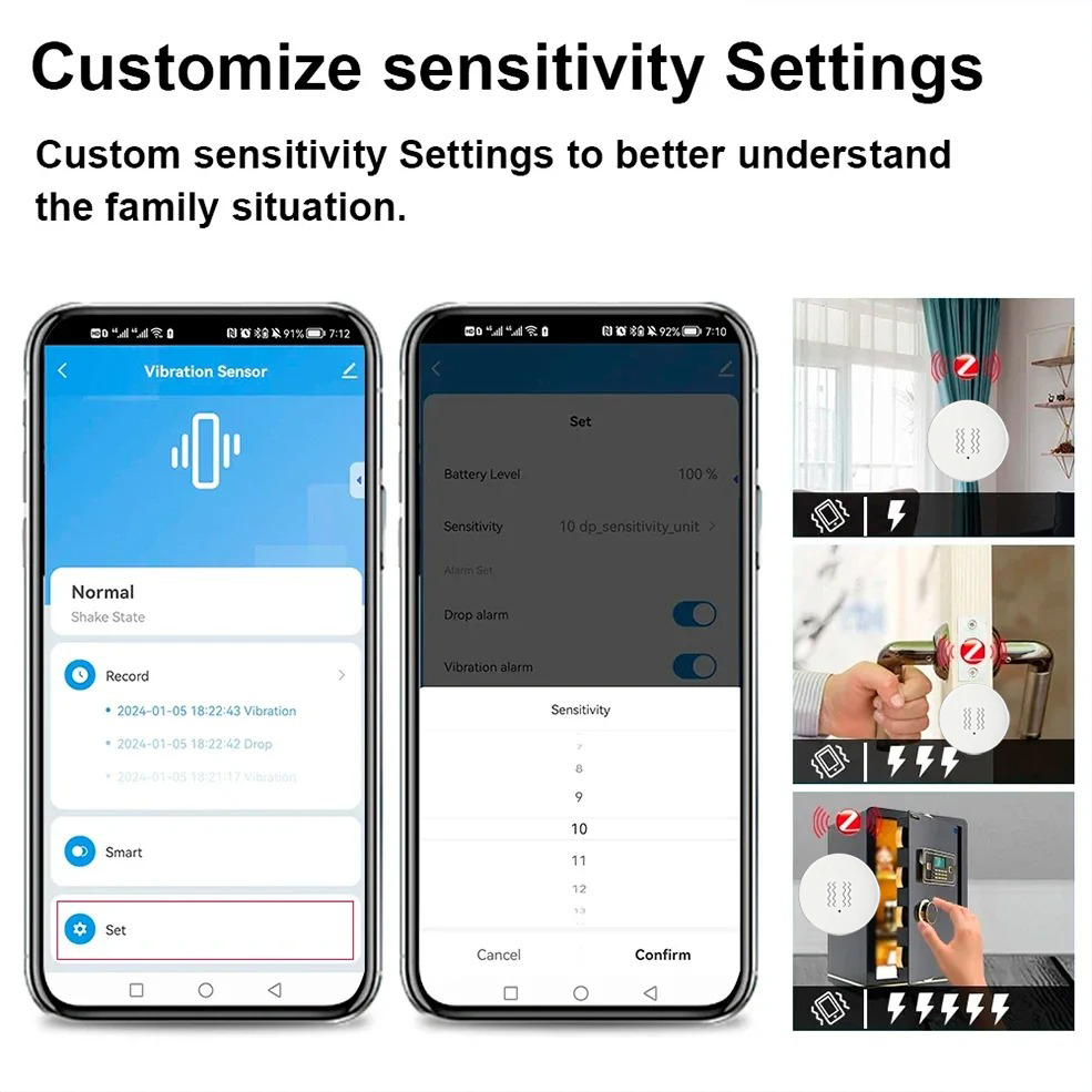 Sensor de Vibração Inteligente - Home Security Alarm avaliação e preço
