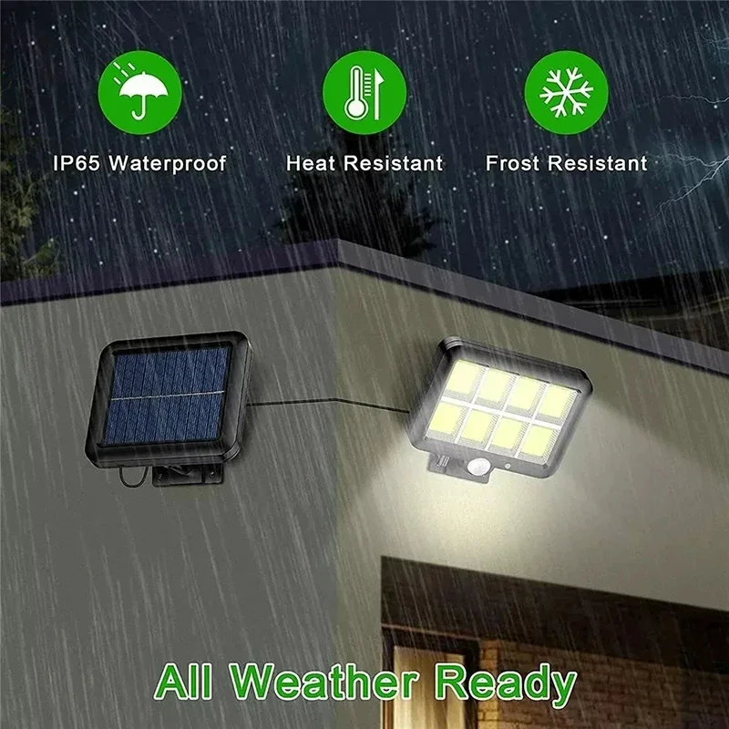 Led solar split lâmpada de par - Home Security Beams avaliação e preço