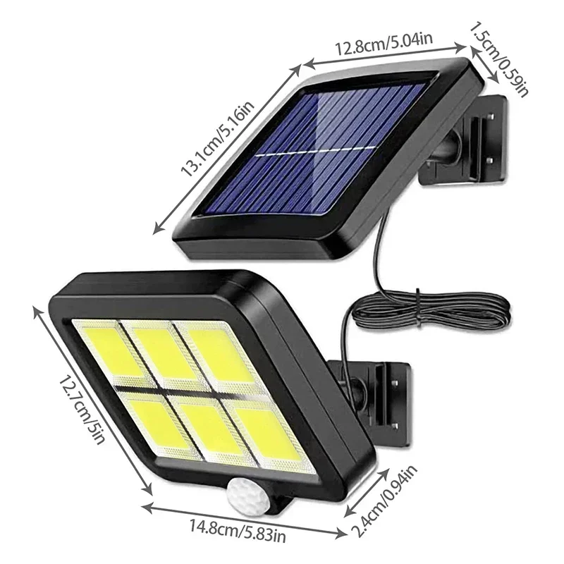 Led solar split lâmpada de par - Home Security Beams avaliação e preço