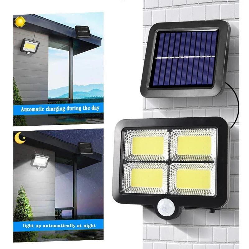 Led solar split lâmpada de par - Home Security Beams avaliação e preço
