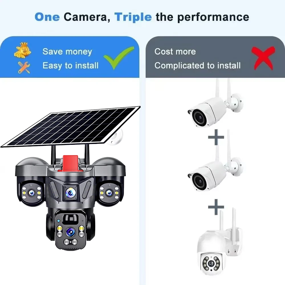 Kerui v380 pro ao ar livre ptz - Camera Solar Wireless avaliação e preço