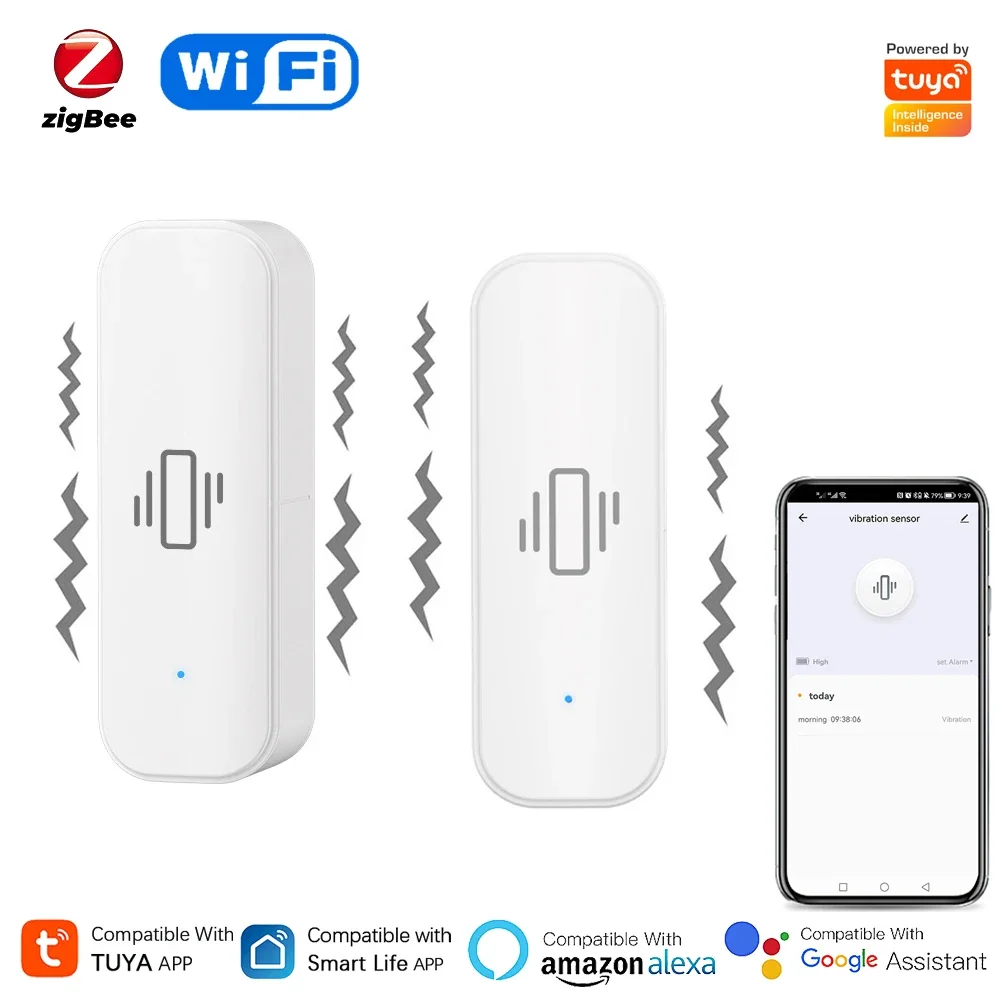 Tuya-Sensor de Vibração Inteli - Home Security Alarm avaliação e preço