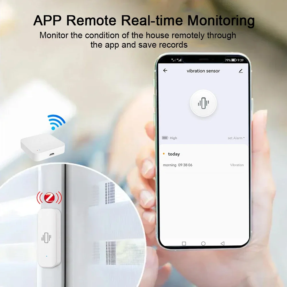 Tuya-Sensor de Vibração Inteli - Home Security Alarm avaliação e preço
