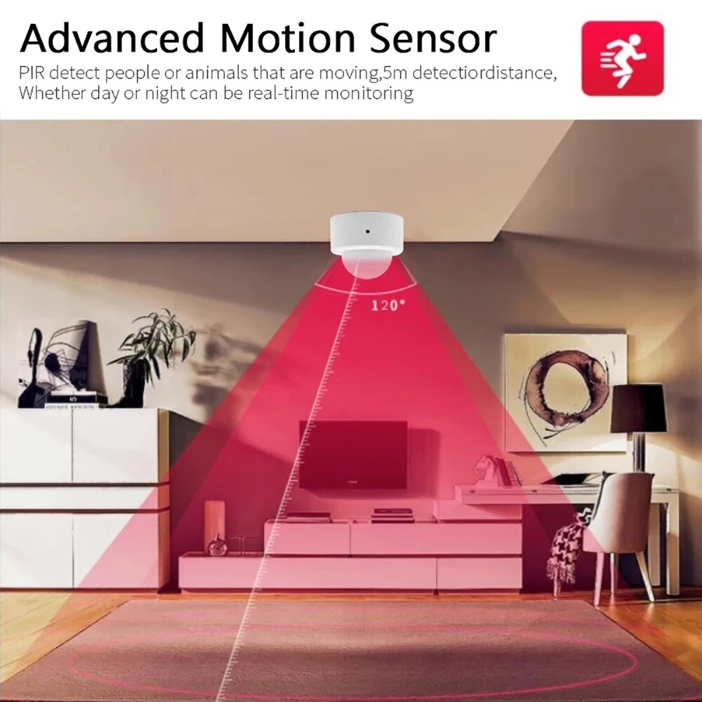 Zigbee-Mini PIR Motion Sensor, - Home Security Alarm avaliação e preço