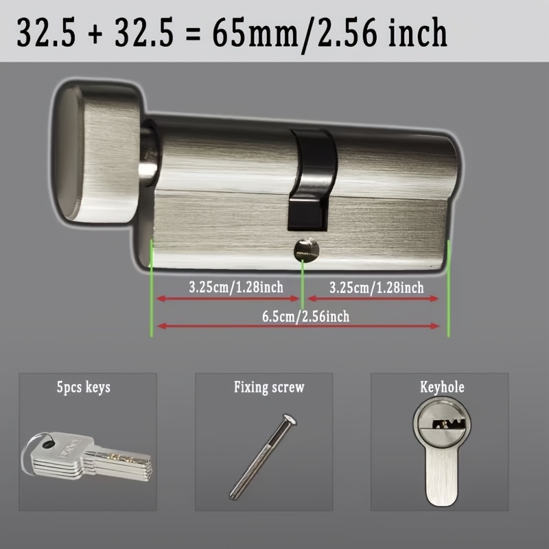 1 unidade de Cilindro de Fecha - Home Security Locks For Doors avaliação e preço